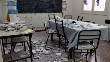 La escuela Esteban Agustín Gascón, en 2024, fue noticia porque se desmoronó parte del techo y un docente tuvo que ser atendido en el hospital (Foto: Actualidad Jachallera).&nbsp;