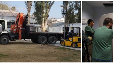 El operativo gigante para trasladar el tomógrafo al nuevo edificio del Rawson