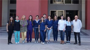 Los integrantes de la Residencia en Imágenes del Hospital Rawson.