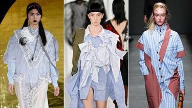 La modernización de la clásica camisa azul a rayas