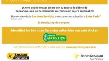 Banco San Juan: Más alternativas de extracción de efectivo con Visa débito