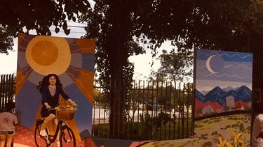 Mirá el nuevo mural con el que alientan a los ciclistas en Capital