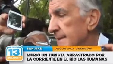 Dolor del gobernador por el motociclista que arrastró y mató el río Las Tumanas