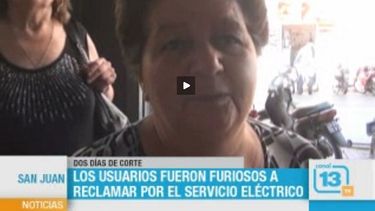 La furia de la gente sin electricidad explotó en Energía San Juan