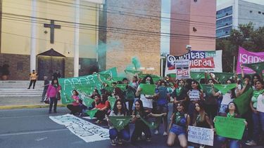 Aborto legal: los pañuelos verdes se hicieron notar en San Juan