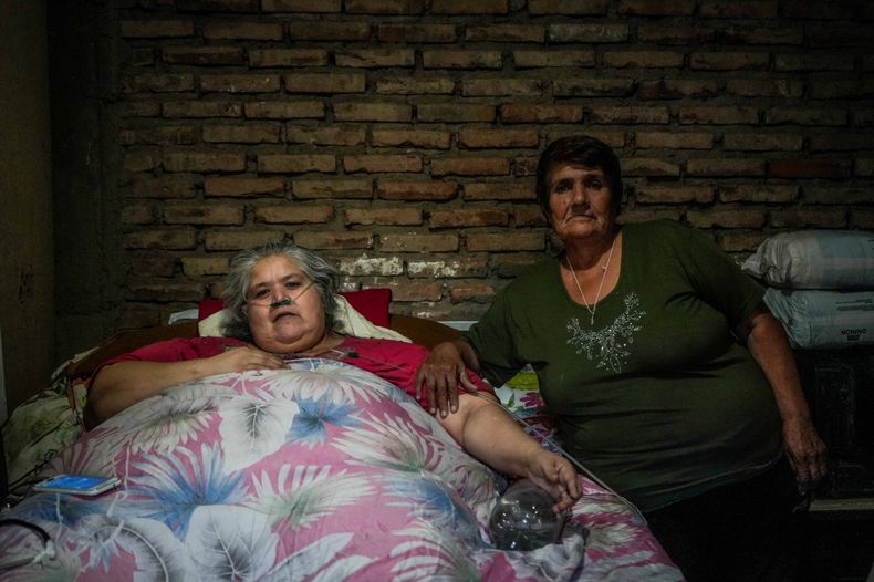 Zulma y su tía Virginia, la única que se encarga de ella. 