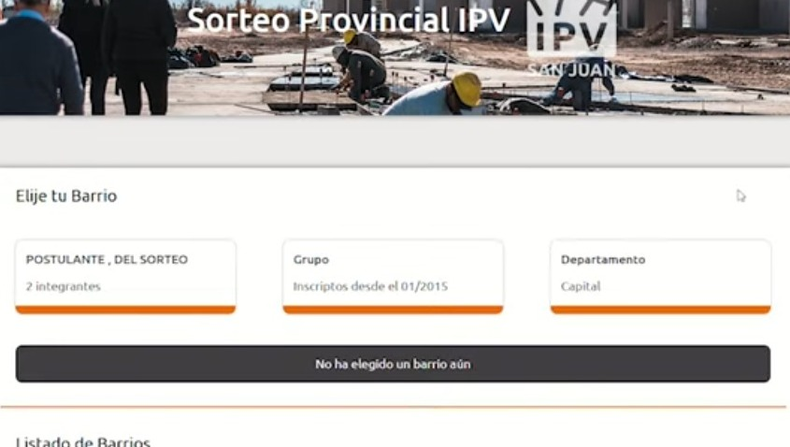 Este lunes comenz&oacute; el proceso online de inscripci&oacute;n y selecci&oacute;n del barrio para el pr&oacute;ximo sorteo del IPV. S&oacute;lo en la primera ma&ntilde;ana se anotaron m&aacute;s de 17.000 familias.