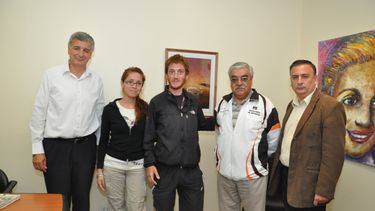 El ciclista viajero que recorre América del Sur hizo parada en Rawson