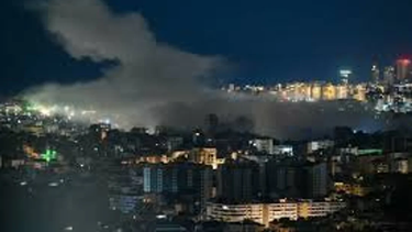 El bombardeo israelí. Foto: Agencia NA