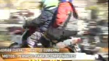 Para Cuevas las personas de buena fe pedirán la autorización para llevar acompañante en la moto