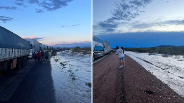 Decenas de sanjuaninos quedaron varados más de 9 horas en la ruta tras la tormenta