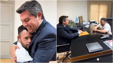 Conoció a Orrego en el aeropuerto y pidió verlo en Casa de Gobierno: así fue el emotivo encuentro