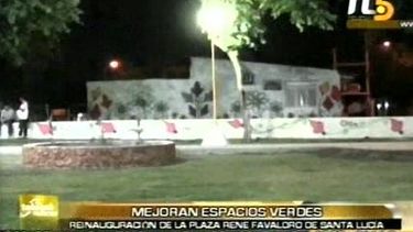 Reinauguraron la plaza René Favaloro