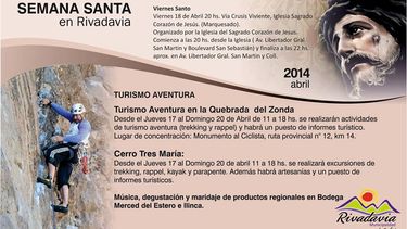 Conocé todo lo que preparó Rivadavia para Semana Santa