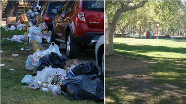 El antes y el después de la limpieza en el Parque
