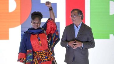 Francia Marquez y Gustavo Petro, la fórmula que ganó las elecciones colombianas.