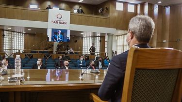 En forma virtual, Uñac se sumó al lanzamiento del Programa Nacional Reconstruir