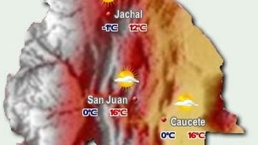 Mañana fría y soleada, y viento norte a la noche