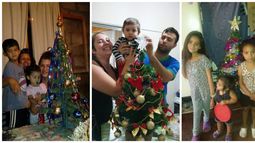 Mirá las fotos que mandaron los sanjuaninos armando el arbolito de Navidad