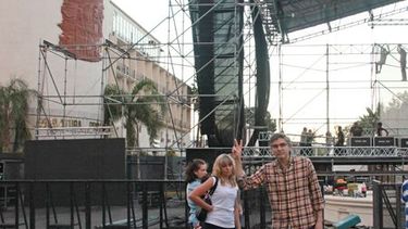 Primavera: Molina supervisó el armado del escenario