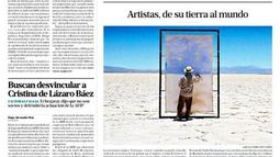 Un artista sanjuanino en la tapa del diario La Nación