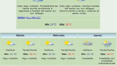 Anuncian máxima de 38 grados y viento Norte