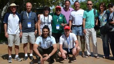 Paracaidistas rusos visitaron la Plaza La Libertad
