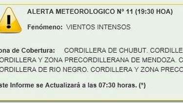 Se esperan vientos de más de 120 km/h hasta el jueves