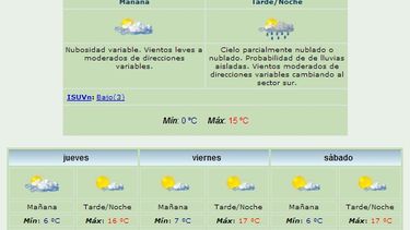 Anuncian máxima de 15 grados y lluvias