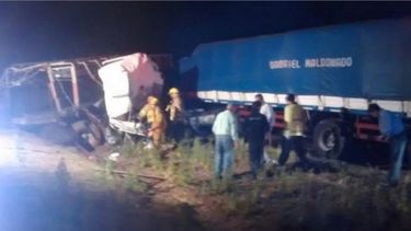 El chofer herido en un choque de camiones es sanjuanino