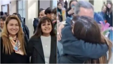 Video: se jubiló una profesora de la Escuela de Comercio y hubo una emotiva despedida