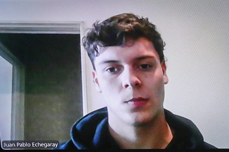 Juan Pablo Echegaray participó de la audiencia via zoom