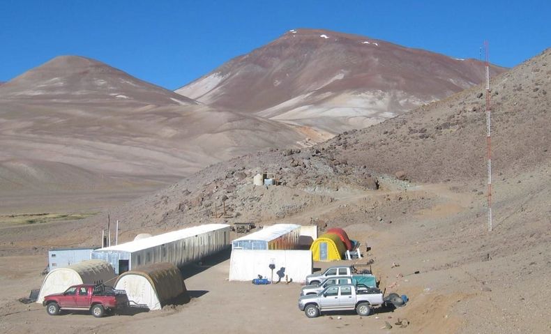 Vista del campamento Batidero, de la futura mina  Josemaría, en Iglesia. 