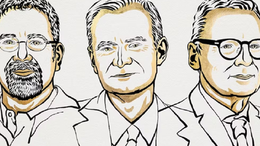 Acemoglu, Johnson y Robinson, los tres investigadores que recibieron el Premio Nobel de Economía 2024.