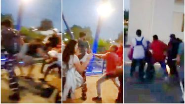 Video: terrible pelea entre patotas en el Puente del Bicentenario