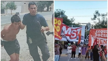 A la izquierda, un registro del San Juan 2001/ a la derecha, imagen de archivo de una marcha de la Izquierda