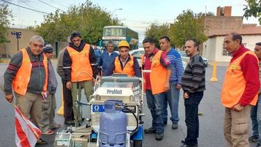 El municipio adquirió nueva máquina de pintura para la señalización vial