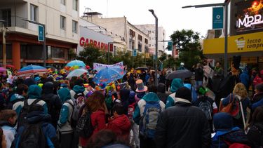 Pese al frío, los jóvenes honraron a la Virgen