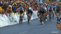 Qué pasó con el sujeto que golpeó a un ciclista en pleno sprint