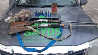 Decomisaron animales muertos, aves, leña de retamo en un operativo
