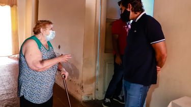 Su casa fue afectada por el sismo, le envió una carta a Baistrocchi y éste la visitó al otro día